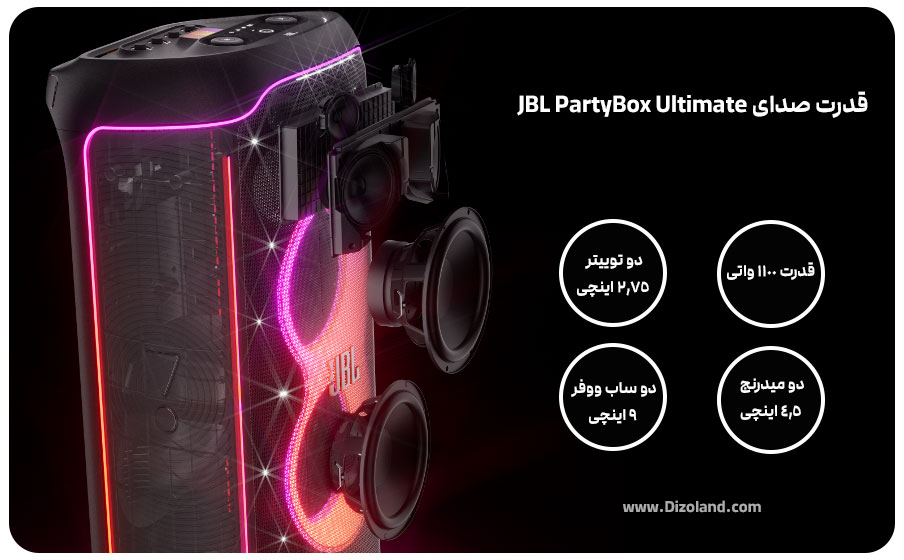 قدرت صدای JBL PartyBox Ultimate 