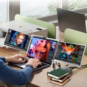 مانیتور قابل حمل دوگانه پاورولوژی مدل Powerology Dual Screen Portable Monitor