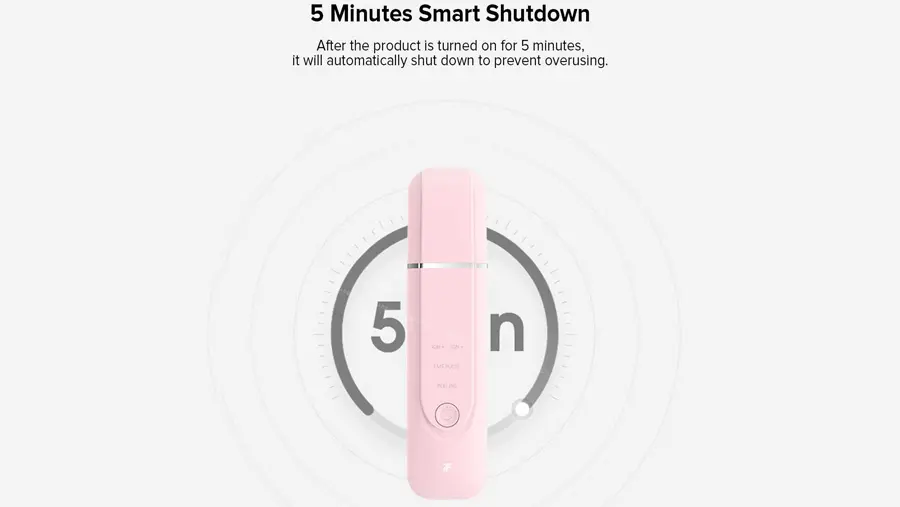 مدت زمان مفید استفاده از پاک کننده آلتراسونیک صورت شیائومی Xiaomi InFace Ultrasonic Ion Cleansing MS7100، 5 دقیقه در روز می باشد. و بعد از 5دقیه خاموش می شود.