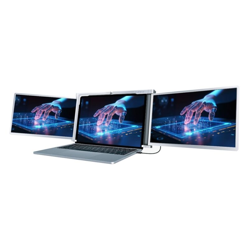 PDSLM13 Powerology Dual Screen Portable Monitor Silver