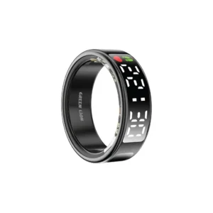 GNSRINGP9BK Green Lion Smart Ring Pro With Digital Display Size 9 18.9mm