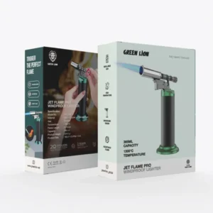 Green Lion Jet Flame Pro Windproof Lighter Black 1
