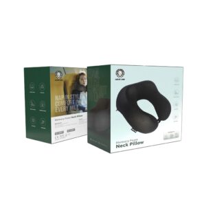 Green Lion Memory Foam Neck Pillow Black 1