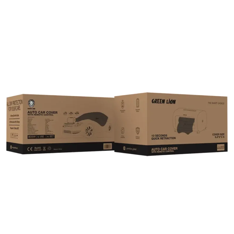 Green Lion Auto Car Cover with Remote Control Black