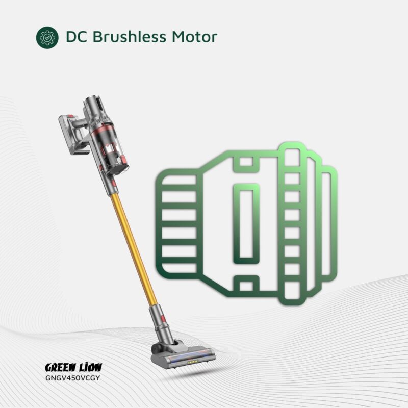 Green Lion GV 450 Cordless Vacuum Cleaner Gray Gold 3