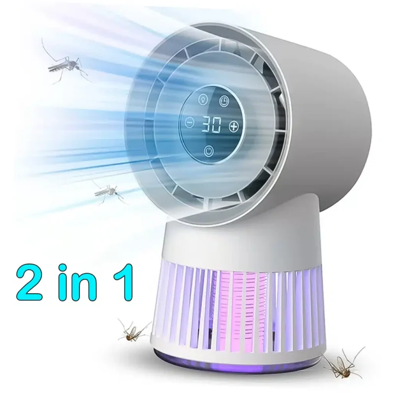 پنکه و حشره کش leaftless fan + mosqito light jc-fs-f01 - Image 3