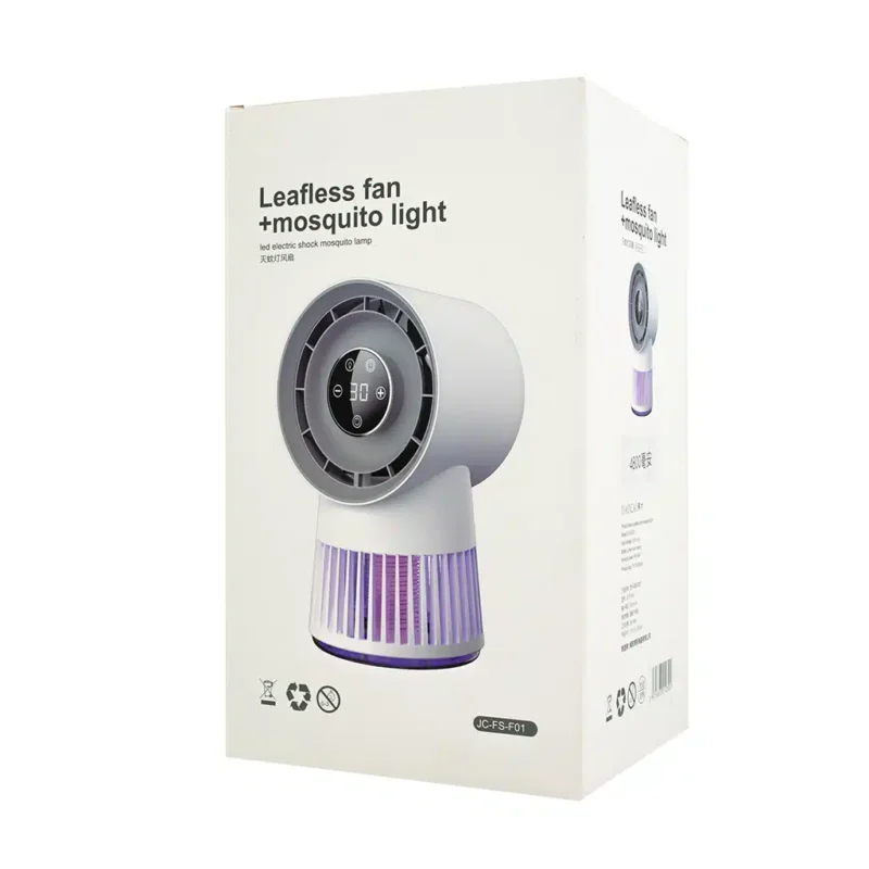 پنکه و حشره کش leaftless fan + mosqito light jc-fs-f01 - Image 2