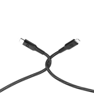 P23BRCL2BK Powerology New Braided Type C to Lightning Cable 2M PD 60W Black