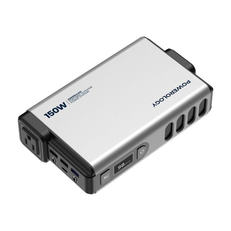 PPBCHA31 Powerology Mini Power Station with AC Output 150W 32000mAh PD 100W Gray