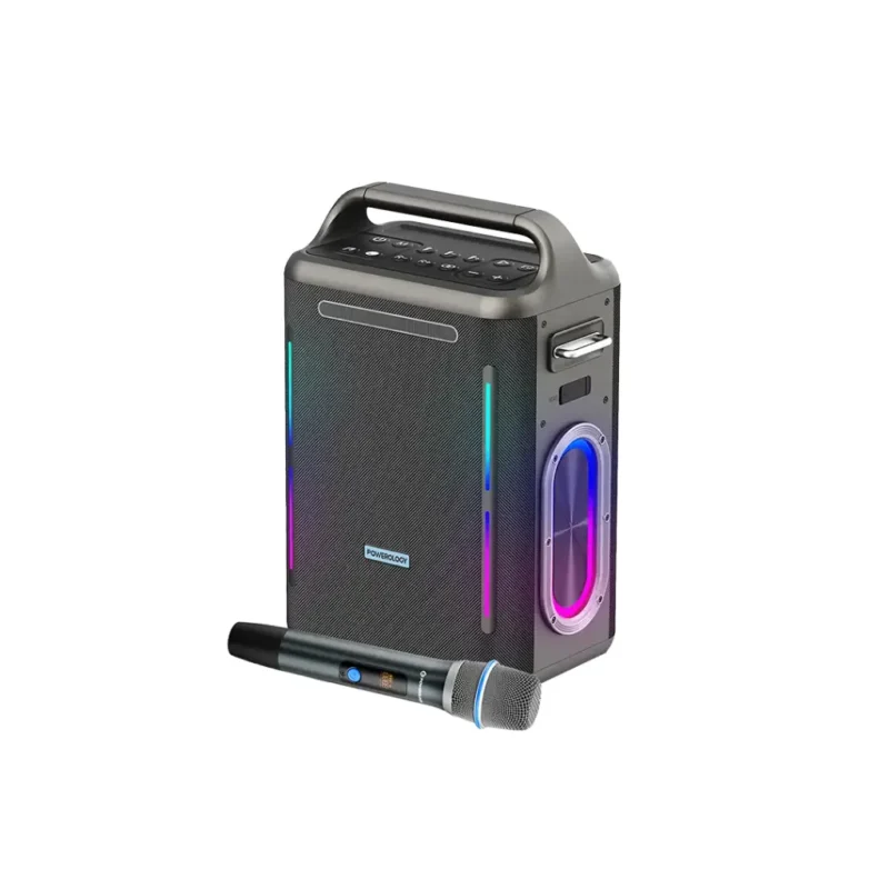 PWLAU013 Powerology Karaoke Party Speaker Silver