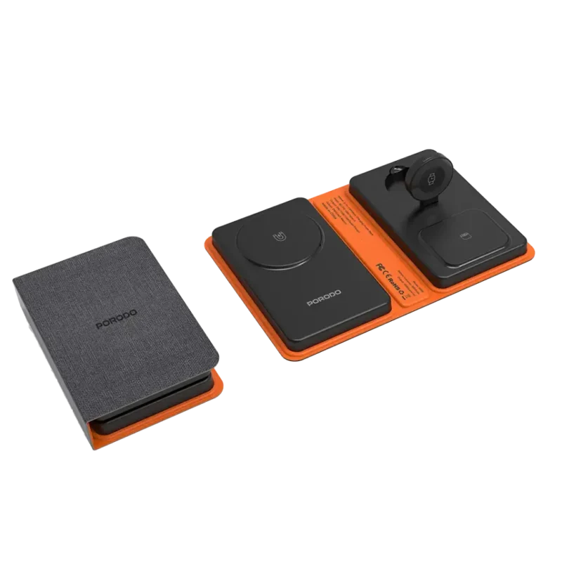 پاور بانک همراه چهار کاره مگ سیف پرودو Porodo 8000mAh Folding 4-Device Charger - Image 2