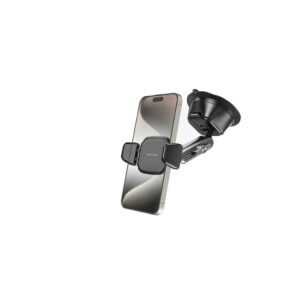 Porodo Holder Stand Cradle Suction Cup Non Gel Pad phone Mount Horizontal Vertical Black PD CSCPM BK