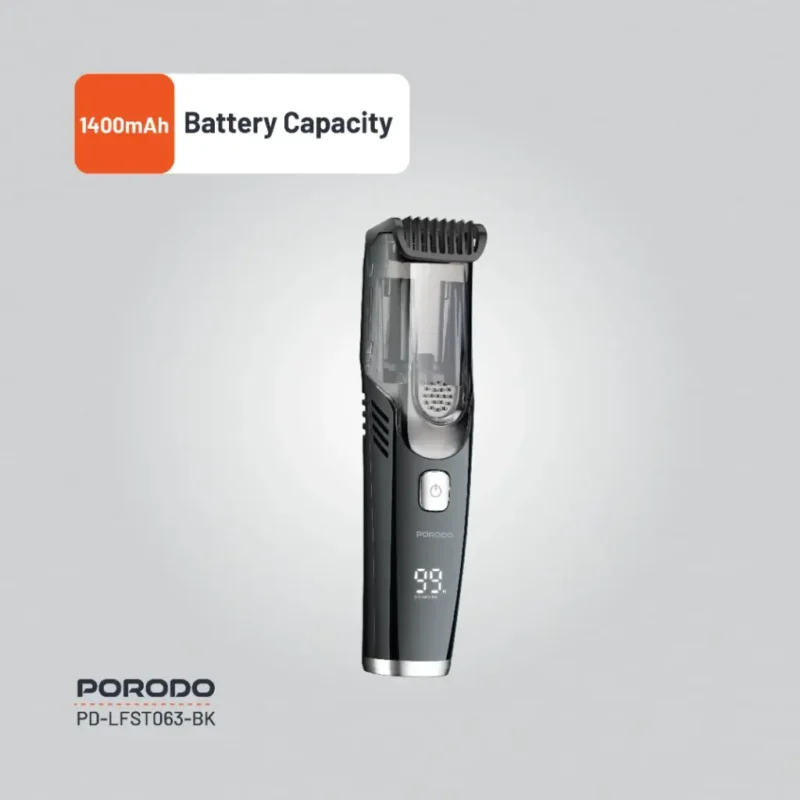 Porodo Lifestyle Air Suction Beard Body Trimmer Black 4