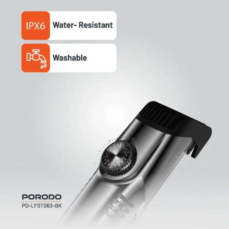 Porodo Lifestyle Air Suction Beard Body Trimmer Black 5