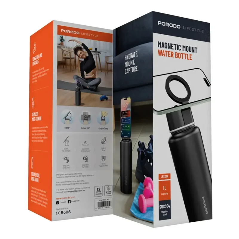 Porodo Lifestyle Magnetic Mount Water Bottle 1