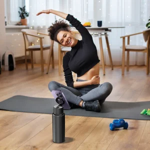 استند مگنتی موبایل و بطری قمقمه آب پرودو Porodo Lifestyle Magnetic Mount Water Bottle 