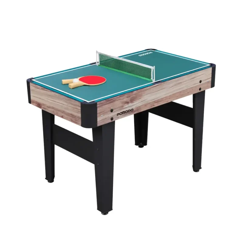 Porodo Lifestyle Multi Game Table Foosball Billiards Hockey Table Tennis Brown 2