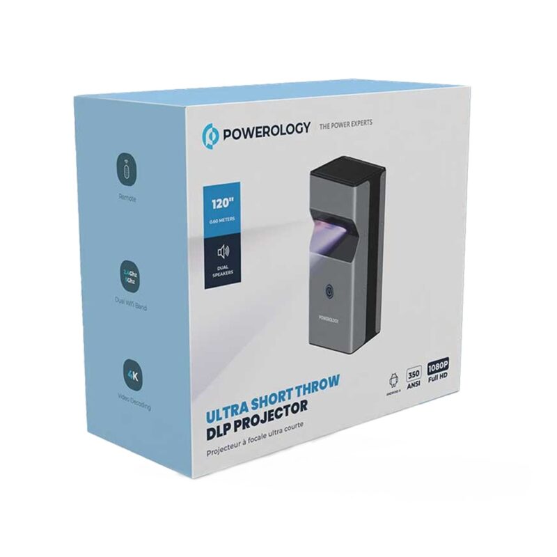 Powerology 4K Ultra Short Throw DLP Projector 216GB