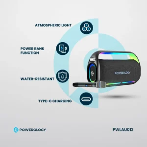 Powerology Deep Bass Party Speaker Black 4