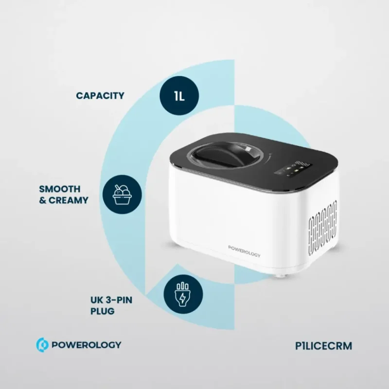 Powerology Ice Cream Frozen Yogurt Machine White 1