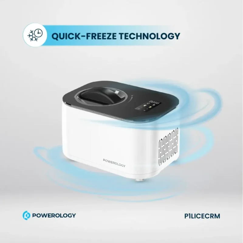 Powerology Ice Cream Frozen Yogurt Machine White 3