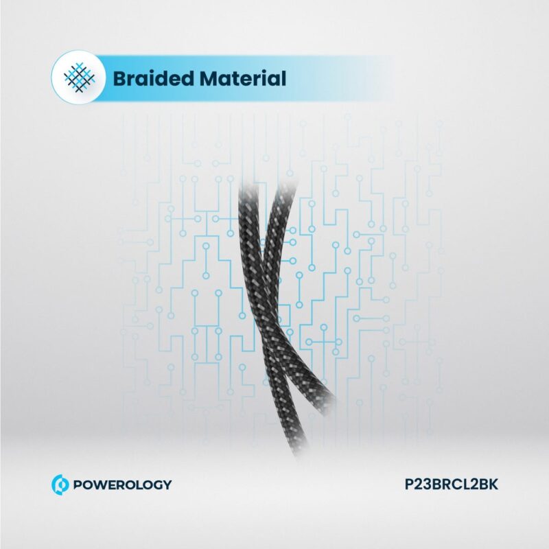 Powerology New Braided Type C to Lightning Cable 2M PD 60W 1