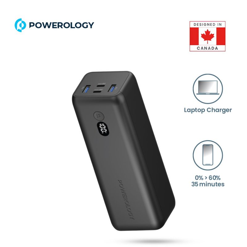 پاوربانک 30000 میلی آمپر پاورولوژی  Powerology Onyx 30000mAh Dual USB-C Power Bank - Image 2
