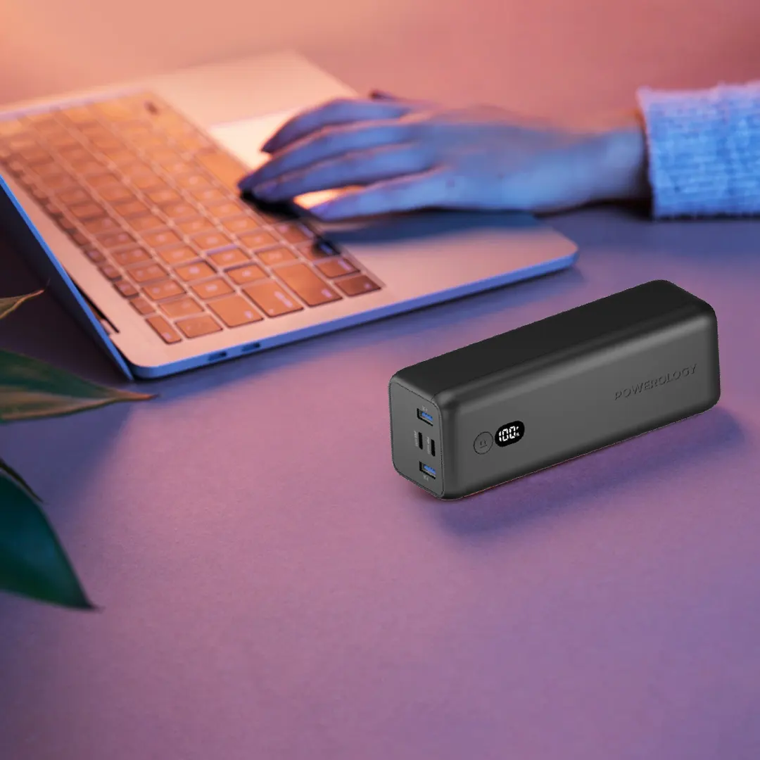 Powerology Onyx 30000mAh Dual USB C Power Bank