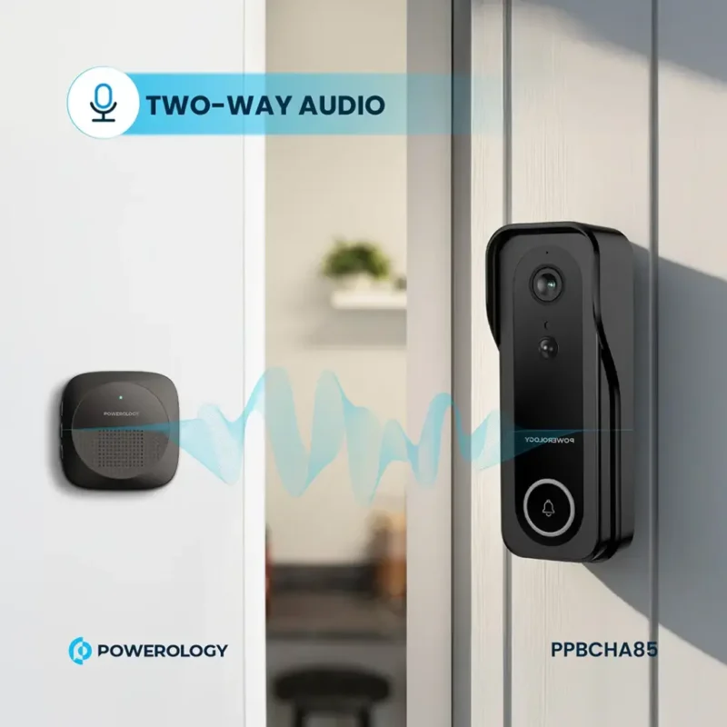 Powerology Smart Doorbell Camera Black 3