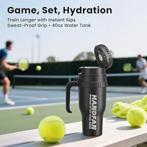 فلاسک ورزشی همراه با فن HandFan 3-in-1 Insulated Sport & Gym Water Bottle فلاسک ورزشی همراه با فن HandFan 3-in-1 Insulated Sport & Gym Water Bottle