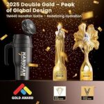 فلاسک ورزشی همراه با فن  HandFan 3-in-1 Insulated Sport & Gym Water Bottle - Image 6