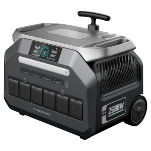 PPBCHA86 Powerology Solar Input Portable 640000mAh Generator Black