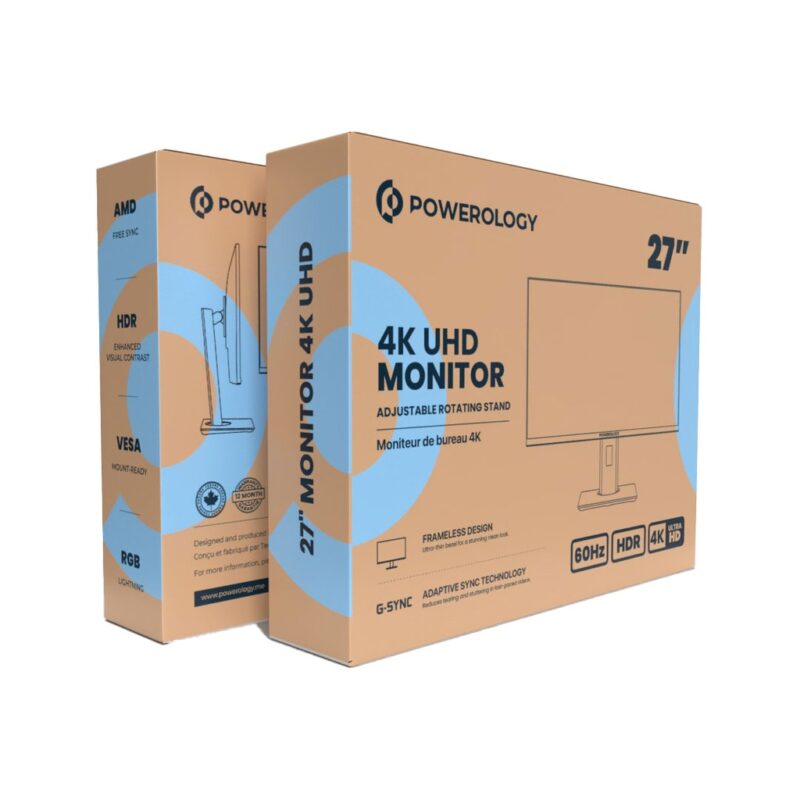 مانیتور 4K پاورولوژی 27 اینچ Powerology 27" 4K Office Monitor with RGB light - Image 5