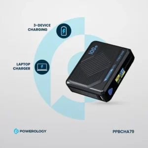 Powerology Ultra Mini 20000mAh Power Bank Black 4