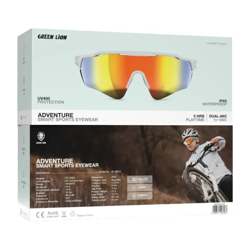 عینک هوشمند ورزشی گرین لاین Green Lion Adventure Smart Sports Eyewear - Image 4