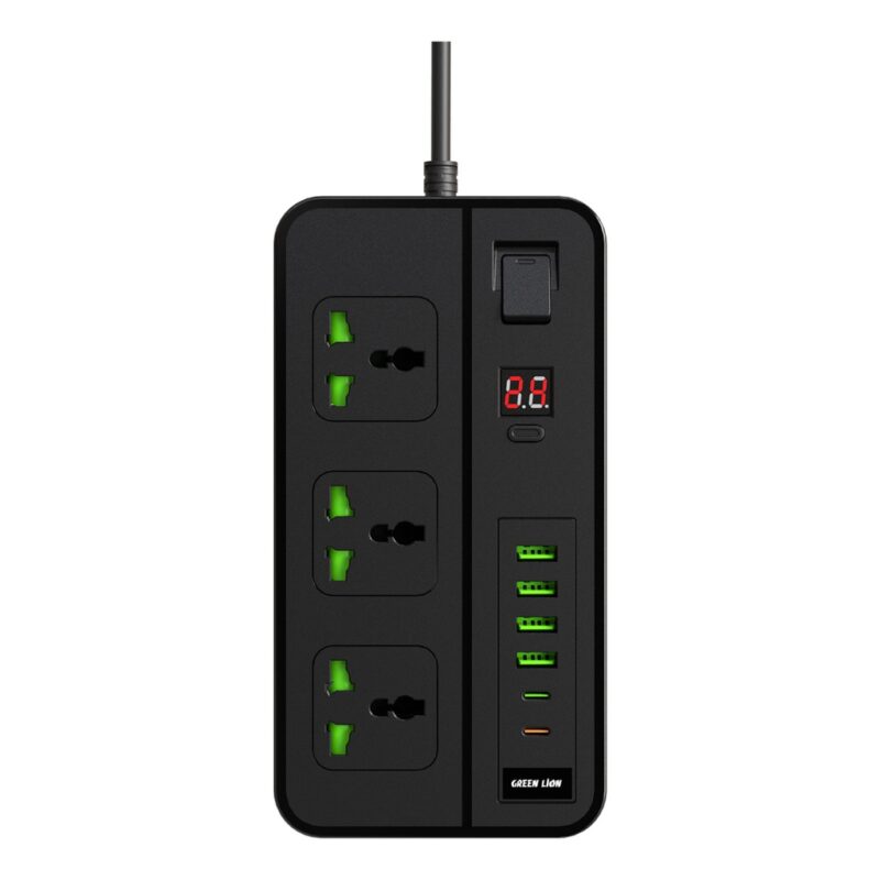 چند راهی برق و شارژر گرین لاین Green Lion GS-150 Power Socket 3000W - Image 1