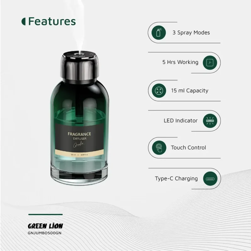 خوشبو کننده 500 میل گرین لاین Green Lion Jumbo Fragrance Diffuser - Image 2