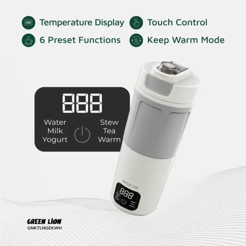 فلاسک برقی 600 میلی لیتری گرین لاین Green Lion Kettle & Go Electric Kettle 600mL - Image 4