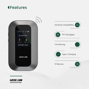 Green Lion Portable Mifi Router Black