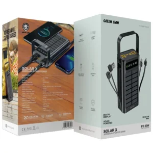 Green Lion Solar X 30000mAh Power Bank PD 20W Black