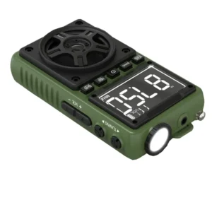 Green Lion Voyager Portable Radio Flash Light Speaker Green