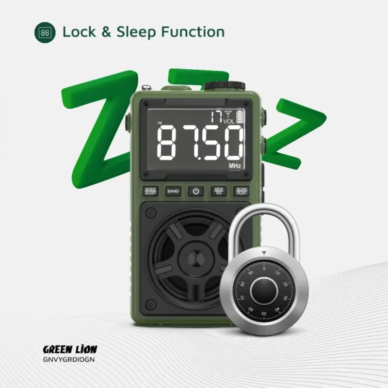 رادیو ایپیکر و چراغ قوه گرین لاین Green Lion Voyager Portable Radio | Flash Light | Speaker - Image 5