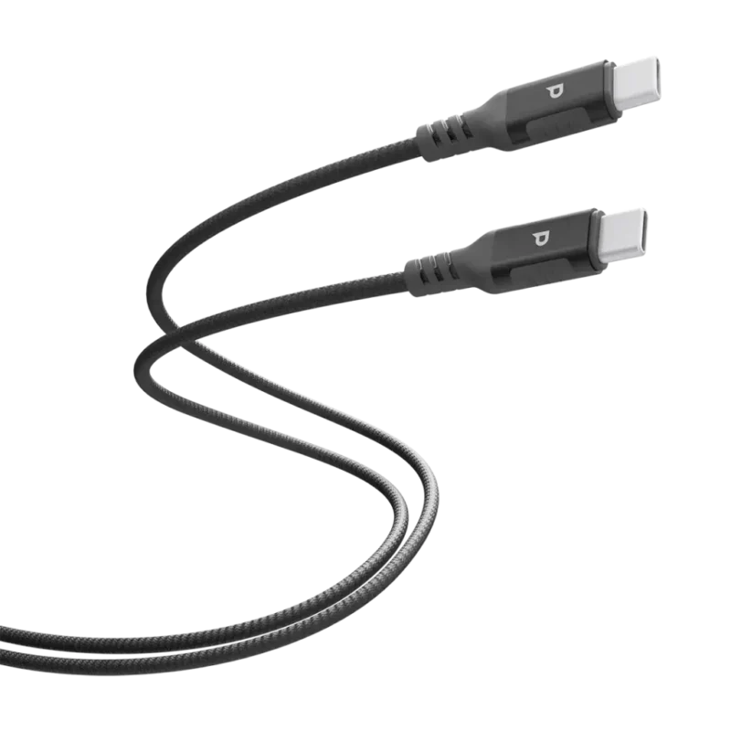 کابل تایپ سی به تایپ سی پاورولوژی Powerology Power Sync Weave USB-C to USB-C 2m PD 100W - Image 1