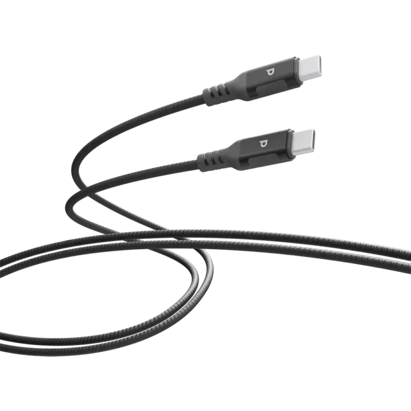 کابل شارژر تایپ سی به تایپ سی 3 متری پاورولوژی Powerology Power Sync Weave USB-C to USB-C 3m Cable PD 100W - Image 1