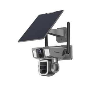 PPBCHA69 BK Powerology 4G WiFi 360° Dual Lens Outdoor Camera Black