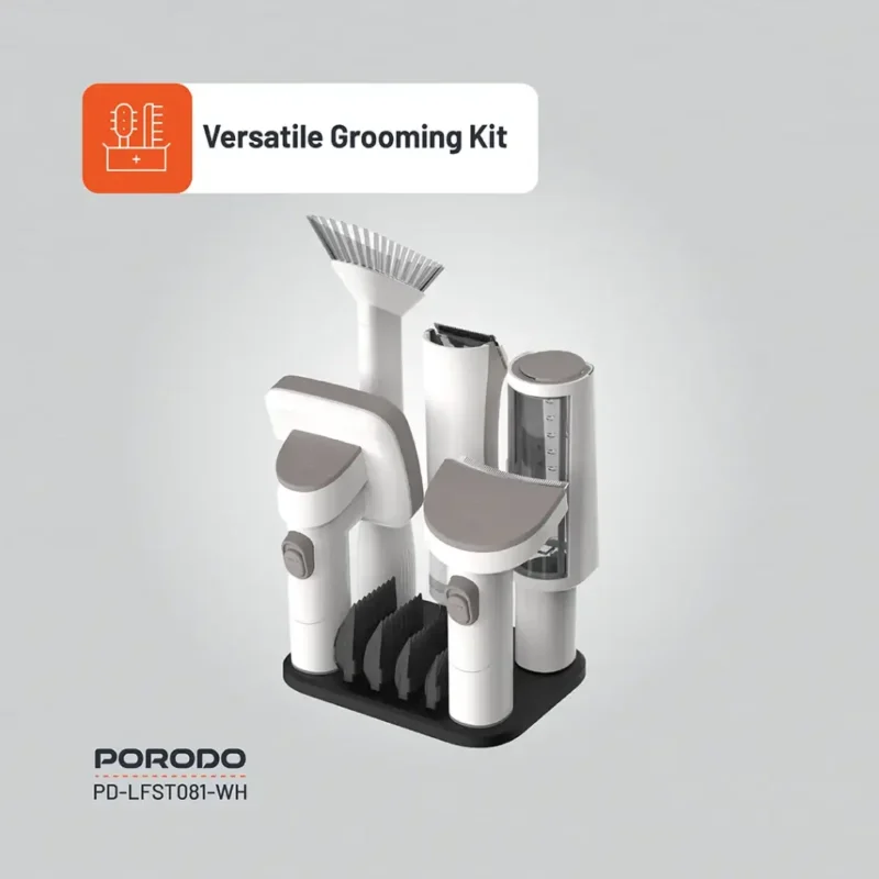کیت آرایش و تمیزکننده حیوانات خانگی پورودو لایف‌استایل Porodo Lifestyle Pet Grooming Kit Trimmer & Vacuum - Image 7