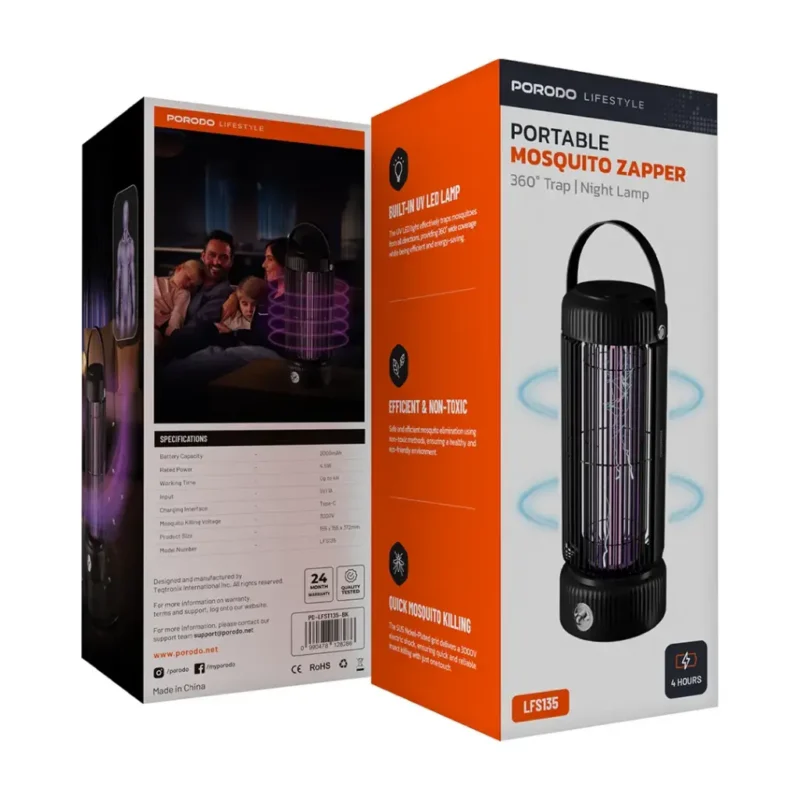 حشره کش برقی پرودو Porodo Lifestyle Portable Mosquito Zapper - Image 2