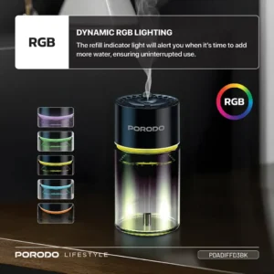 Porodo Lifestyle Valencia Smart Aroma Diffuser Black 1