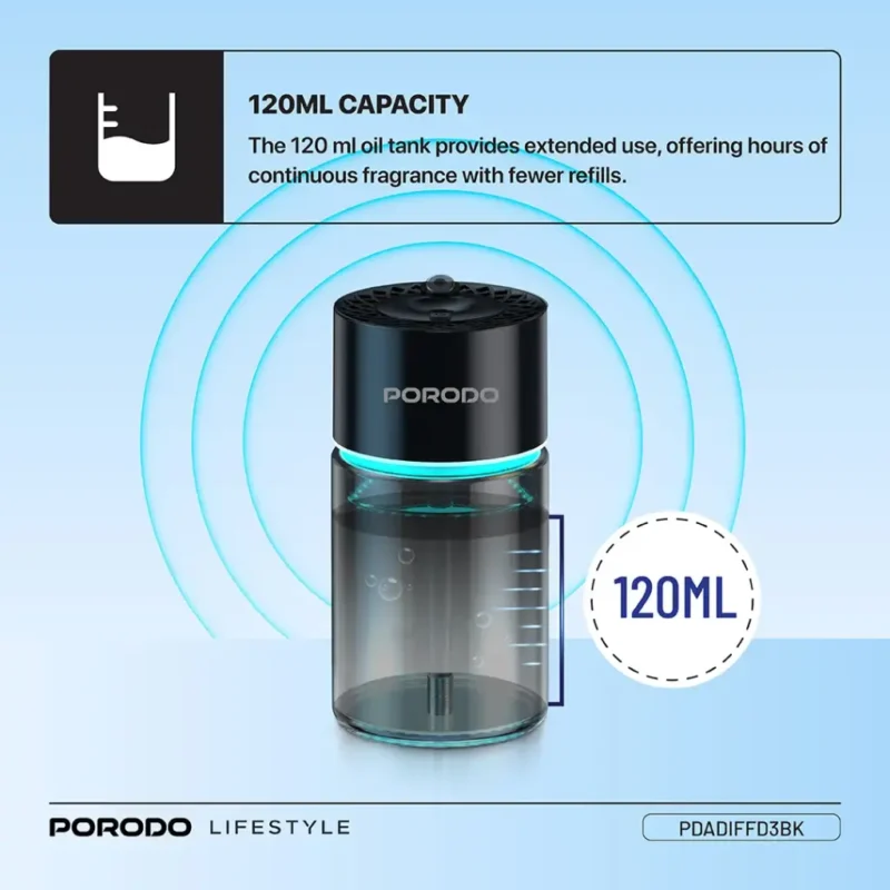 پخش‌کننده عطر هوشمند والنسیا پورودو لایف‌استایل Porodo Lifestyle Valencia Smart Aroma Diffuser - Image 2