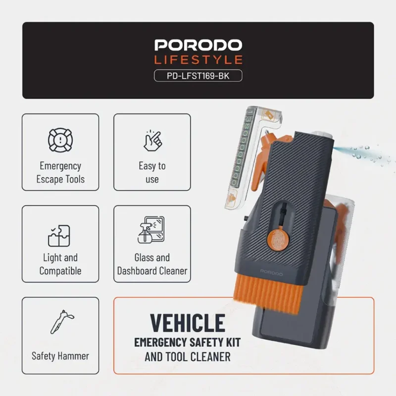 کیت اضطراری خودرو پرودو Porodo Lifestyle Vehicle Emergency Safety Kit - Image 4